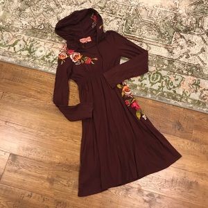 Johnny Was Embroidered Hoodie Dress